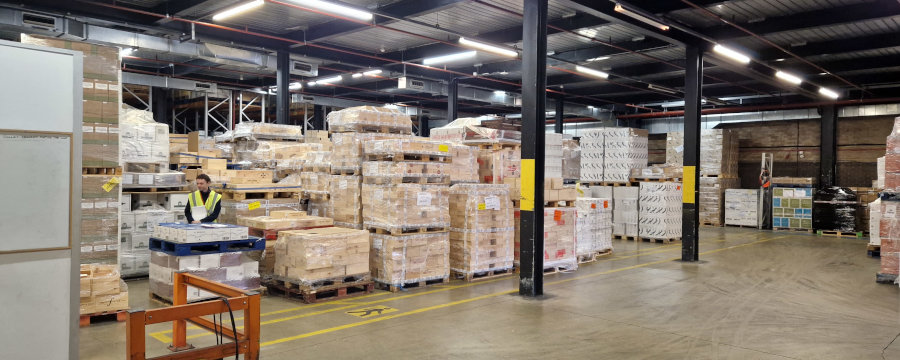 Stacks of Pallets.